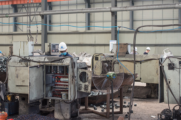 富锦网架配件-锥头加工车间